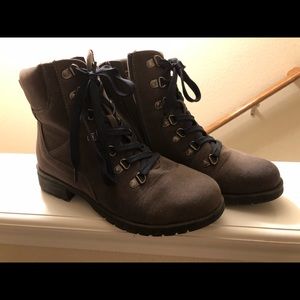 Maurices gray combat style boots